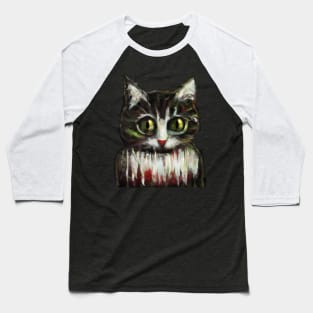 Spooky cat artwork Baseball T-Shirt